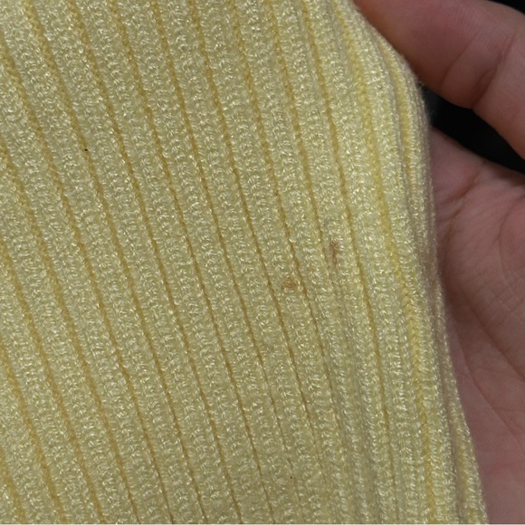 ZARA Yellow Cropped Knitwear Top - Picture 3 of 3